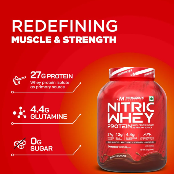 Big Muscles Nitric Whey Protein Rich Chocolate